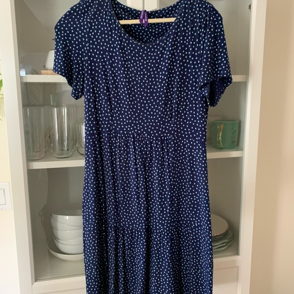 Seraphine Navy Polka Dot Dress - Picture 2 of 2